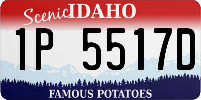 ID license plate 1P5517D