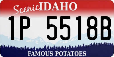 ID license plate 1P5518B