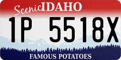 ID license plate 1P5518X