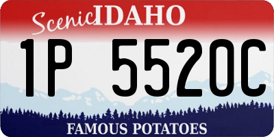ID license plate 1P5520C