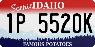 ID license plate 1P5520K