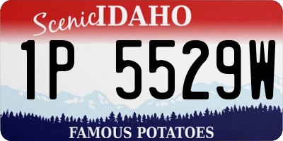 ID license plate 1P5529W