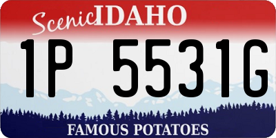ID license plate 1P5531G