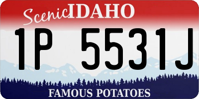 ID license plate 1P5531J