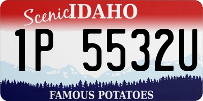 ID license plate 1P5532U
