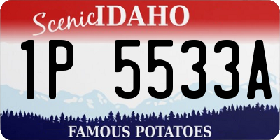 ID license plate 1P5533A