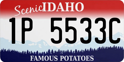 ID license plate 1P5533C