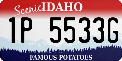 ID license plate 1P5533G