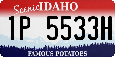 ID license plate 1P5533H
