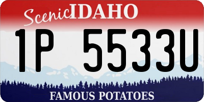 ID license plate 1P5533U