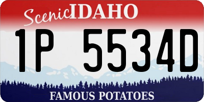 ID license plate 1P5534D