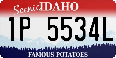 ID license plate 1P5534L