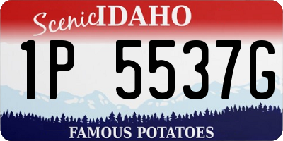 ID license plate 1P5537G