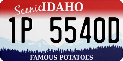 ID license plate 1P5540D