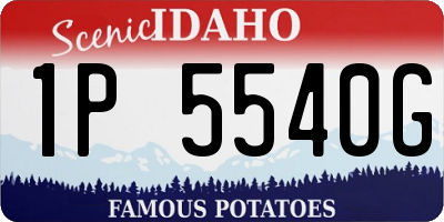 ID license plate 1P5540G