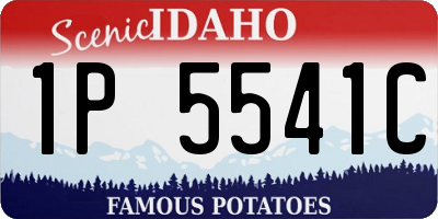 ID license plate 1P5541C