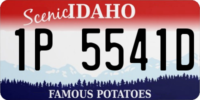 ID license plate 1P5541D