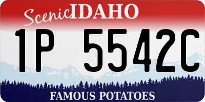 ID license plate 1P5542C