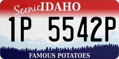 ID license plate 1P5542P