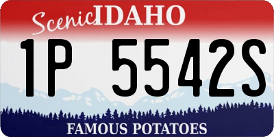 ID license plate 1P5542S