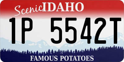 ID license plate 1P5542T