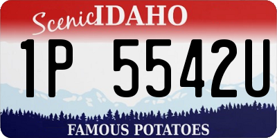 ID license plate 1P5542U