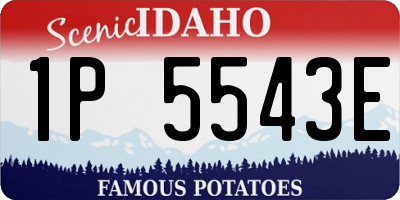 ID license plate 1P5543E