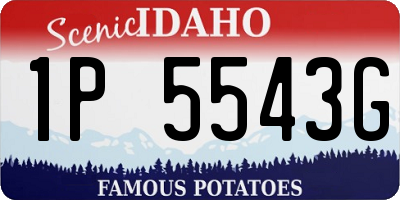 ID license plate 1P5543G