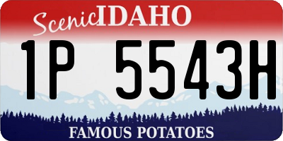 ID license plate 1P5543H