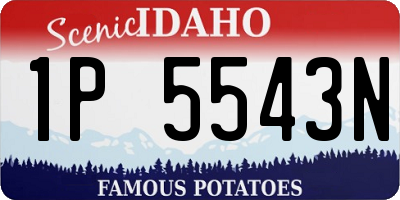 ID license plate 1P5543N