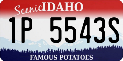 ID license plate 1P5543S