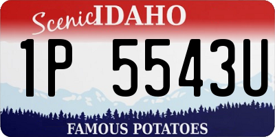ID license plate 1P5543U