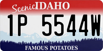 ID license plate 1P5544W