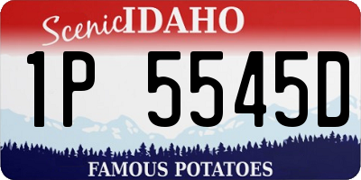 ID license plate 1P5545D