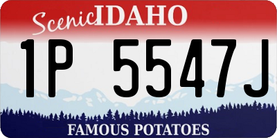 ID license plate 1P5547J