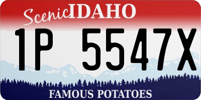 ID license plate 1P5547X