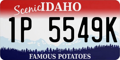 ID license plate 1P5549K