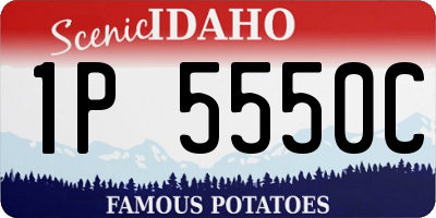 ID license plate 1P5550C