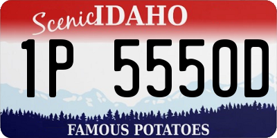 ID license plate 1P5550D
