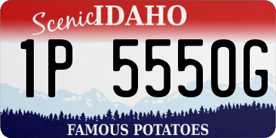 ID license plate 1P5550G
