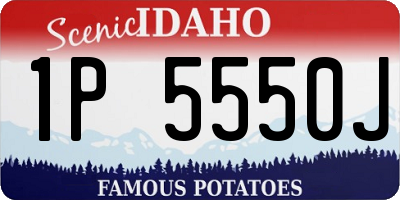 ID license plate 1P5550J