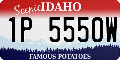 ID license plate 1P5550W