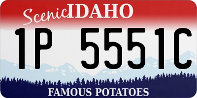 ID license plate 1P5551C