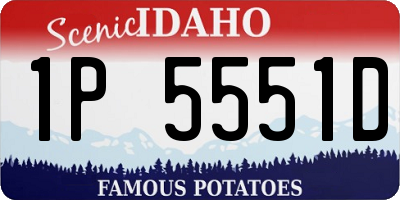 ID license plate 1P5551D