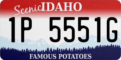 ID license plate 1P5551G