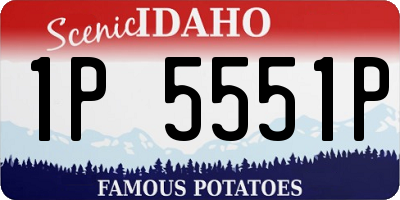 ID license plate 1P5551P