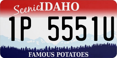 ID license plate 1P5551U