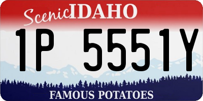 ID license plate 1P5551Y