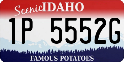 ID license plate 1P5552G