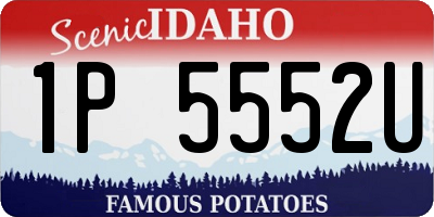 ID license plate 1P5552U